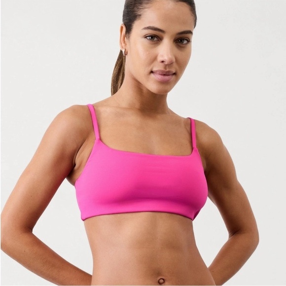 Athleta Other - NWT Athleta Scoop Bikini Top A-C in Pop Pink